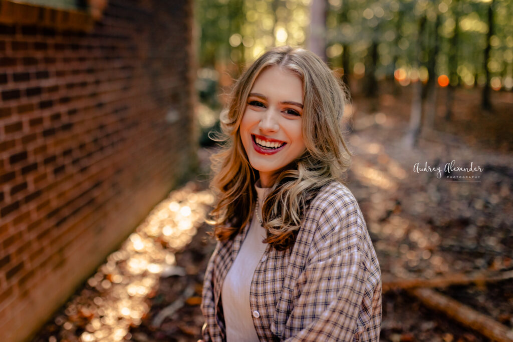 Golden hour portrait of senior girl in Atlanta