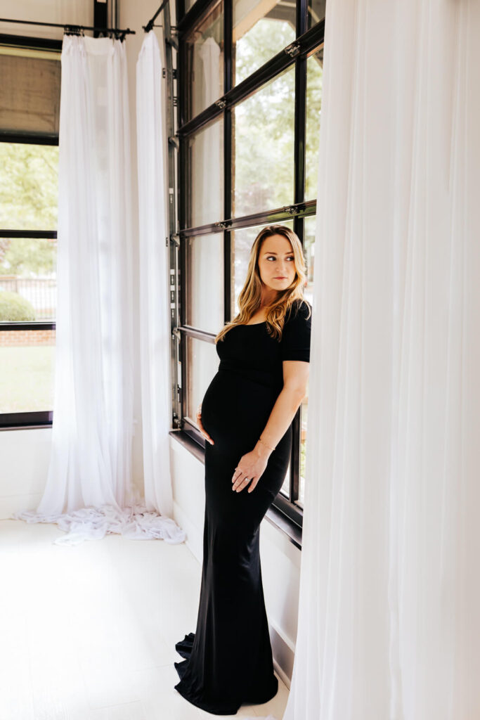 Maternity portrait in studio in Woodstock, GA