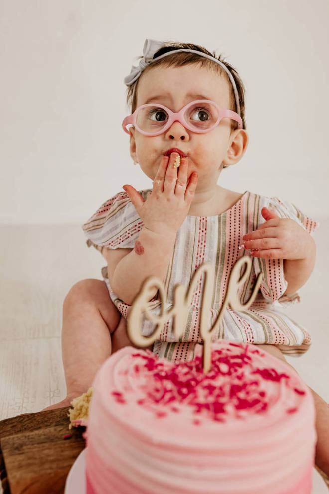 Cake Smash Photography for First Birthday in Studio Session in Roswell, GA