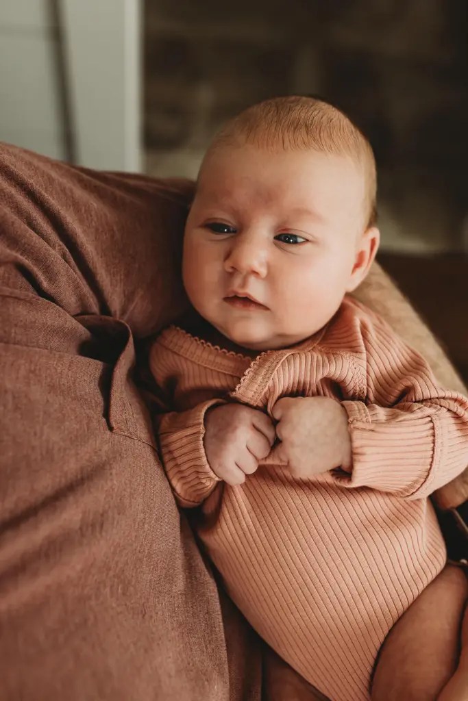 Baby at newborn photography session in East Cobb, Marietta, GA.