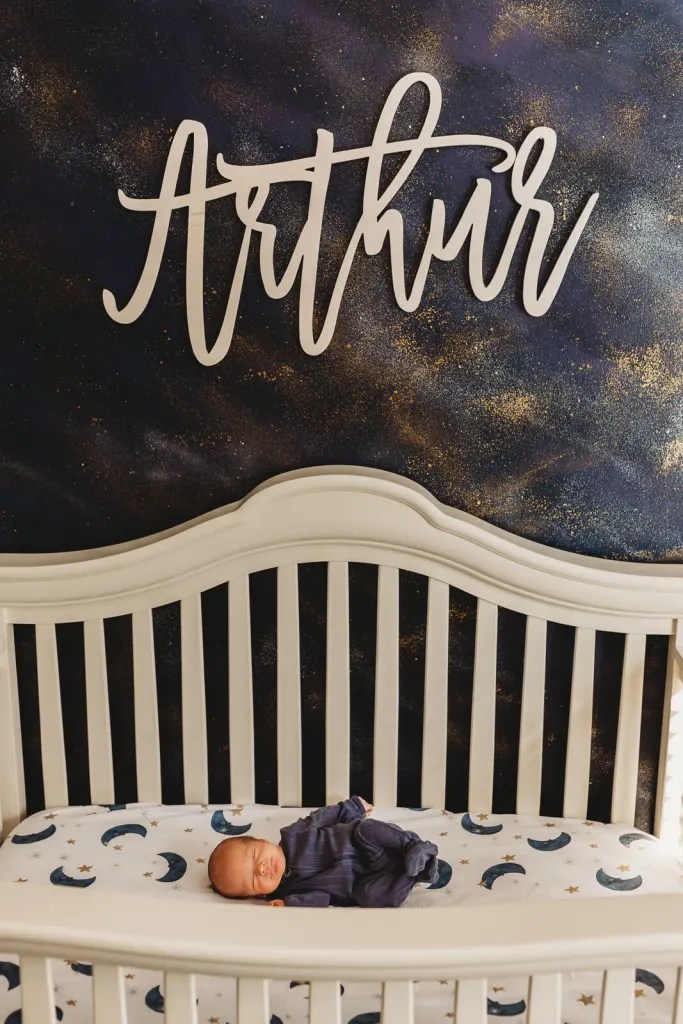 Newborn image at in-home newborn session in Roswell GA with Audrey Alexander Photography