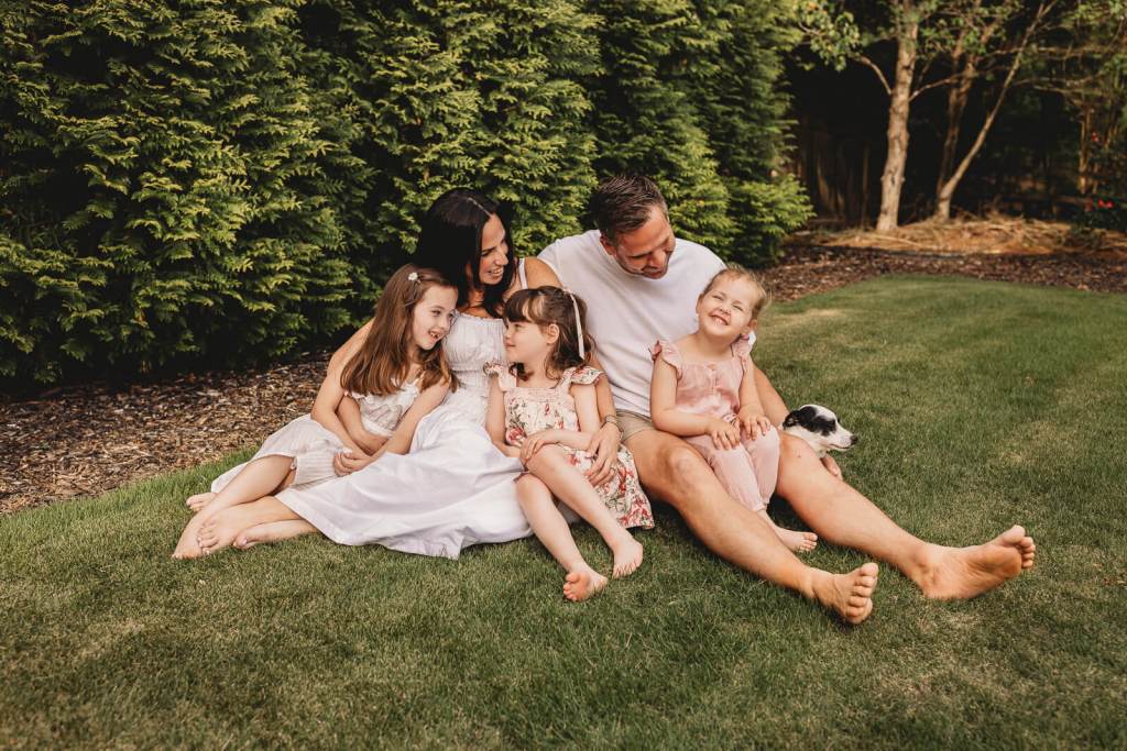 Family portrait at home