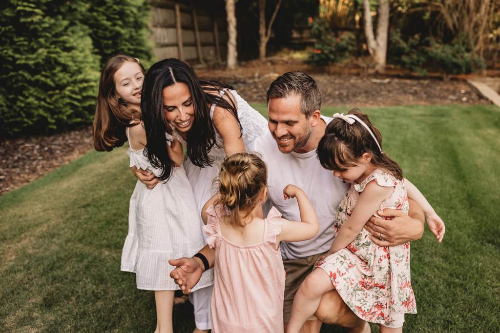 Playful children have fun at a Family Photography session in Alpharetta