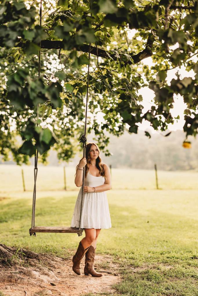Natural senior portraits in Roswell Georgia