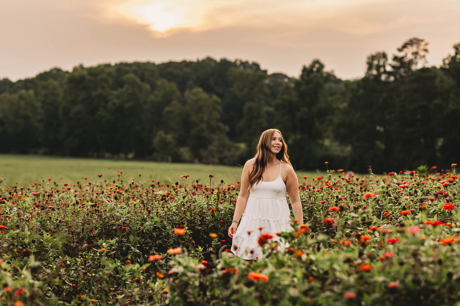 Atlanta area senior photographer flower session
